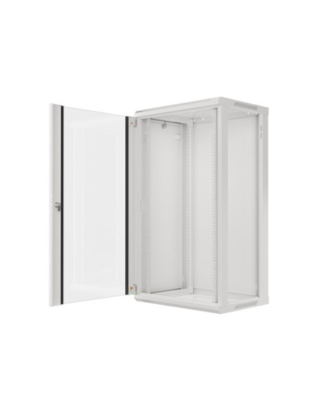 Szafa Rack Lanberg Wf01-6422-10S (22U  1080Mm / 600Mm / 450 Mm  Wisząca  Szklane  19''  Kolor Szary)