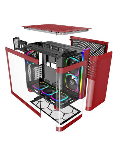 Montech King 95 Pro Midi Tower Czerwony