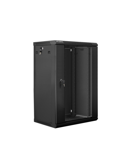 Szafa Rack Lanberg Wf01-6418-10B (18U  900Mm / 600Mm / 450 Mm  Wisząca  Szklane  19''  Kolor Czarny)