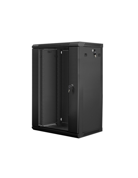 Szafa Rack Lanberg Wf01-6418-10B (18U  900Mm / 600Mm / 450 Mm  Wisząca  Szklane  19''  Kolor Czarny)