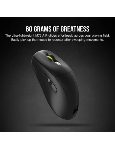 Corsair M75 Myszka Gaming Oburęczny Bluetooth Optyczny 26000 Dpi