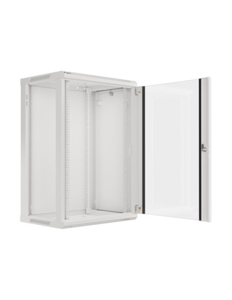 Szafa Rack Lanberg Wf01-6418-10S (18U  901Mm / 600Mm / 450 Mm  Wisząca  Szklane  19''  Kolor Szary)