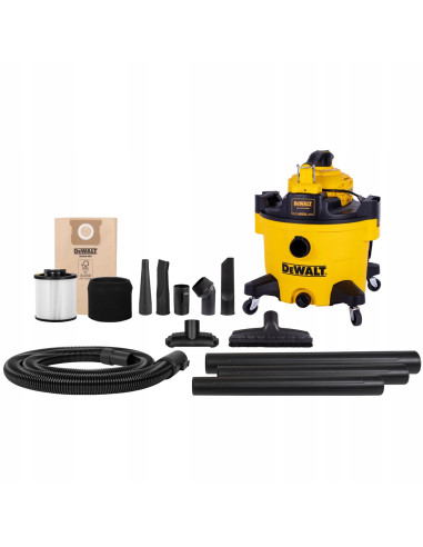 Dewalt DXV234P 6921183003944 Worek Filtr HEPA Ssawki szczotka Wąż 2,1m Rury 2x50 cm Adapter i dysza do dmuchawy Organizer