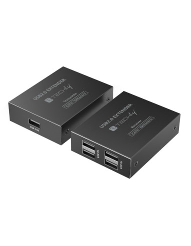 Techly Iusb-Extend1504P Przedłużacz Av Nadajnik I Odbiornik Av Czarny