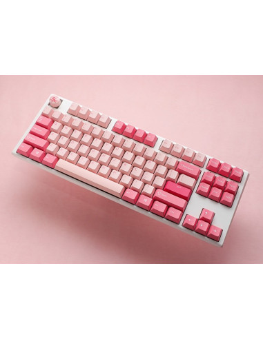 Ducky One 3 Tkl Gossamer Pink Klawiatura Gaming Usb Us English Różowy, Biały