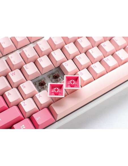 Ducky One 3 Tkl Gossamer Pink Klawiatura Gaming Usb Us English Różowy, Biały