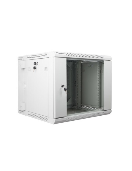 Szafa Rack Lanberg Wf02-6609-10S (9U  502Mm / 600Mm / 600 Mm  Wisząca  Szklane  19''  Kolor Szary)