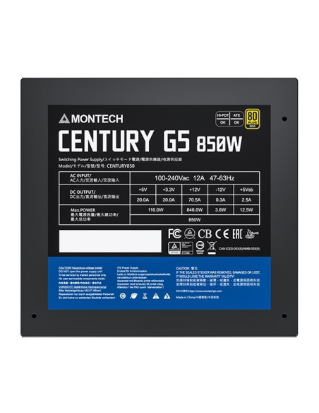 Zasilacz Do Komputera Montech Century Gold G5 850W