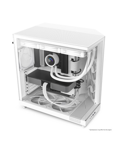 Nzxt Obudowa Komputerowa Nzxt Obudowa H6 Flow Midi Tower Z Oknem Biała