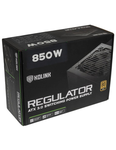 Kolink Regulator 80 Plus Gold Psu, Atx 3.0, Pcie 5.0, Modular - 850 Watts