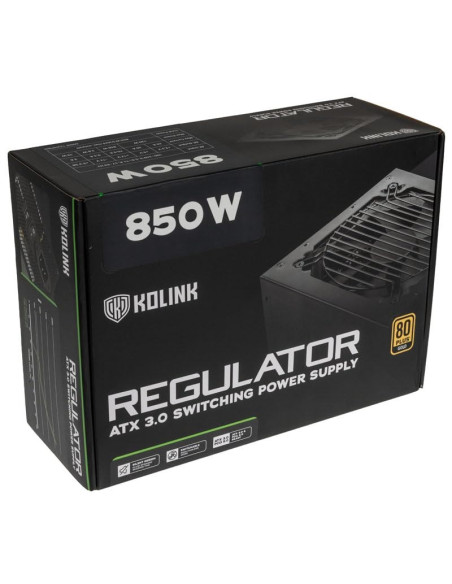 Kolink Regulator 80 Plus Gold Psu, Atx 3.0, Pcie 5.0, Modular - 850 Watts