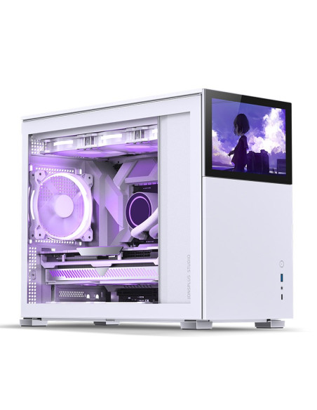 Obudowa Jonsbo D31 Screen Micro-Atx, Szkło Hartowane - Biała