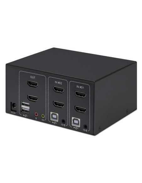 Manhattan Przełącznik Kvm Hdmi/Usb 2X1 Dual-Monito