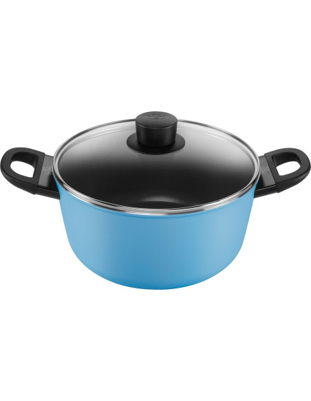 Ballarini Caprera Garnek 2H Z Pokrywką 24 Cm Niebieski