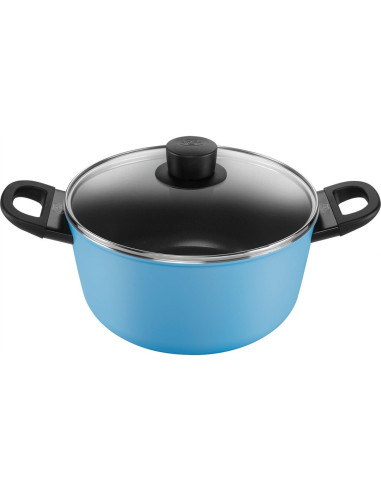 Ballarini Caprera Garnek 2H Z Pokrywką 24 Cm Niebieski