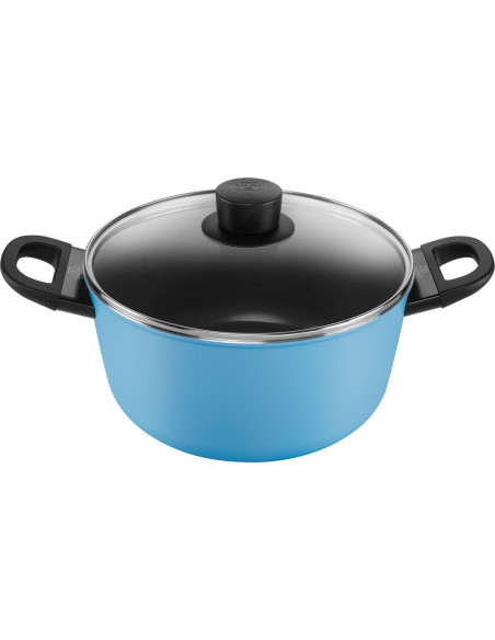Ballarini Caprera Garnek 2H Z Pokrywką 24 Cm Niebieski