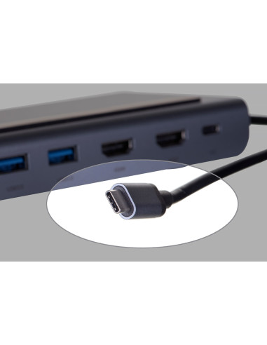 Unitek Hub Usb-C 11W1, Usb-C, Rj45, Mst, 100W Pd