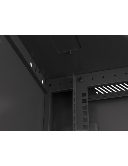 Lanberg Szafa Wisząca Rack 19" 12U 600X600 Drzwi Metalowe Czarna (Flat Pack) Wf01-6612-00B