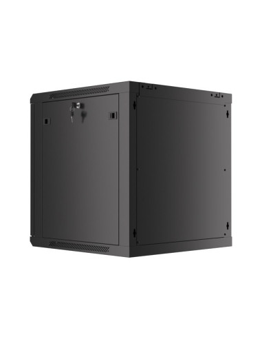 Lanberg Szafa Wisząca Rack 19" 12U 600X600 Drzwi Metalowe Czarna (Flat Pack) Wf01-6612-00B