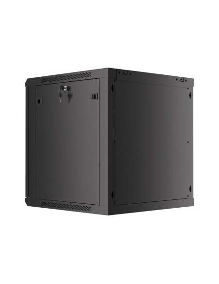 Lanberg Szafa Wisząca Rack 19" 12U 600X600 Drzwi Metalowe Czarna (Flat Pack) Wf01-6612-00B