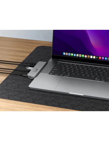Hyper Duo Pro 7-In-2 Usb-C Hub Usb Type-C 104 Mbit/S Szary