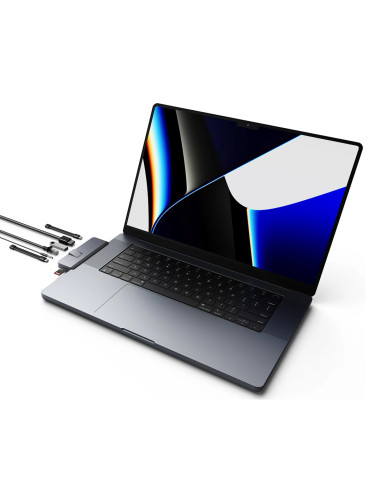 Hyper Duo Pro 7-In-2 Usb-C Hub Usb Type-C 104 Mbit/S Szary