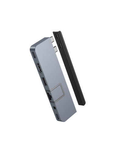 Hyper Duo Pro 7-In-2 Usb-C Hub Usb Type-C 104 Mbit/S Szary