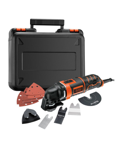 Black & Decker Mt300Ka-Qs Oscylujące Narzędzie Wielofunkcyjne Czarny, Pomarańczowy 300 W 10000 Opm