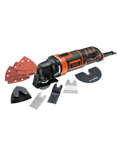 Black & Decker Mt300Ka-Qs Oscylujące Narzędzie Wielofunkcyjne Czarny, Pomarańczowy 300 W 10000 Opm
