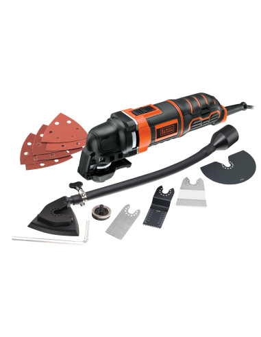 Black & Decker Mt300Ka-Qs Oscylujące Narzędzie Wielofunkcyjne Czarny, Pomarańczowy 300 W 10000 Opm
