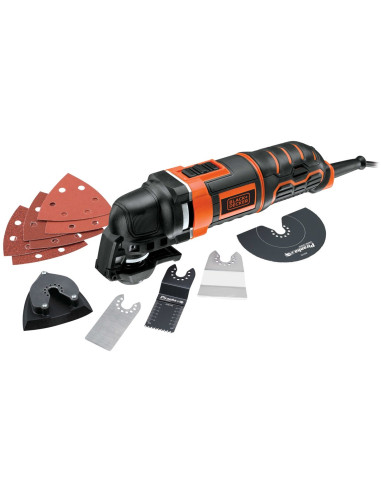 Black & Decker Mt300Ka-Qs Oscylujące Narzędzie Wielofunkcyjne Czarny, Pomarańczowy 300 W 10000 Opm