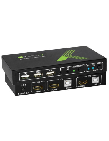 Techly Przełącznik Kvm Hdmi/Usb 2X1 Z Audio 4Kx2K Idata Kvm-Hdmi2U