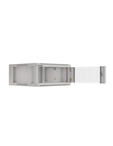 Lanberg Szafa Wisząca 19" 4U 570X600 Szybki Montaż (Szara, Flat Pack) Wffa-5604-10S
