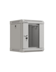 Szafa Instalacyjna Rack Wisząca 10" 6U 300X300 Szara Drzwi Przeszklone Lanberg (Flat Pack)