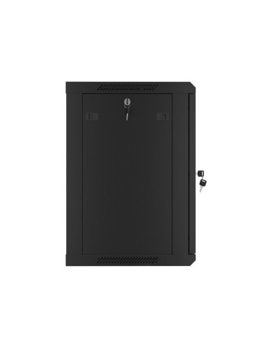 Lanberg Szafa Wisząca Rack 19" 12U 600X450 Drzwi Metalowe Czarna (Flat Pack) Wf01-6412-00B