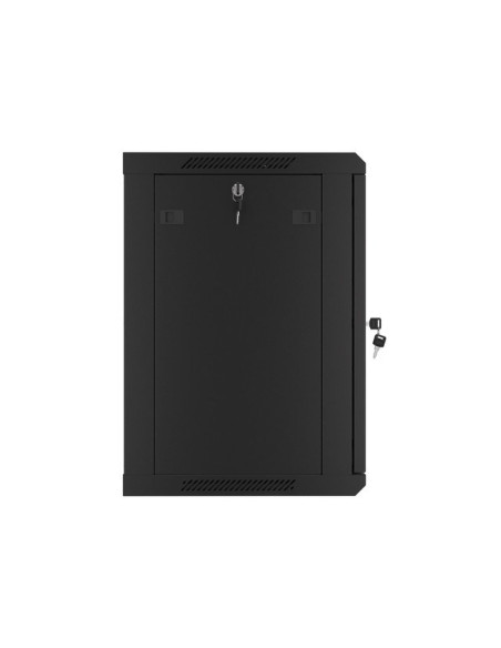Lanberg Szafa Wisząca Rack 19" 12U 600X450 Drzwi Metalowe Czarna (Flat Pack) Wf01-6412-00B