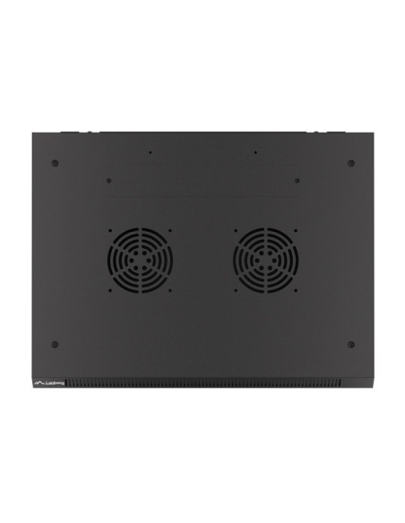 Lanberg Szafa Wisząca Rack 19" 12U 600X450 Drzwi Metalowe Czarna (Flat Pack) Wf01-6412-00B