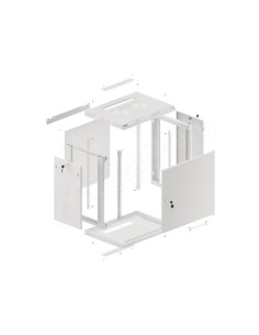Lanberg Szafa Wisząca Rack 19" 12U 600X450 Drzwi Metalowe Szara (Flat Pack) Wf01-6412-00S 2