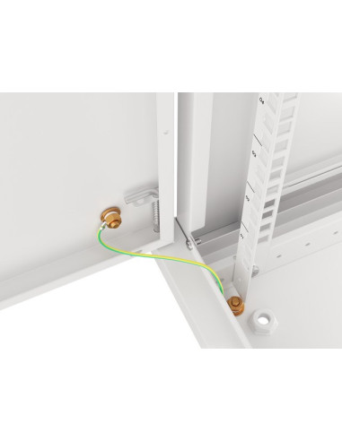 Lanberg Szafa Wisząca Rack 19" 12U 600X450 Drzwi Metalowe Szara (Flat Pack) Wf01-6412-00S