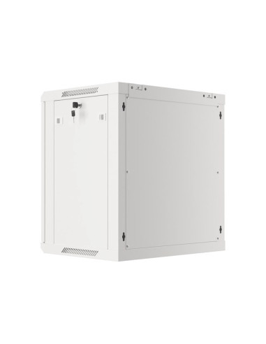 Lanberg Szafa Wisząca Rack 19" 12U 600X450 Drzwi Metalowe Szara (Flat Pack) Wf01-6412-00S