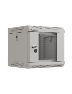 Szafa Instalacyjna Rack Wisząca 10" 4U 300X300 Szara Drzwi Przeszklone Lanberg (Flat Pack)