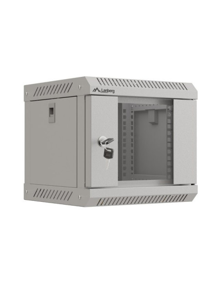 Szafa Instalacyjna Rack Wisząca 10" 4U 300X300 Szara Drzwi Przeszklone Lanberg (Flat Pack)