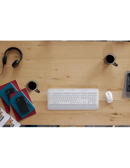 Logitech Signature Mk650 Combo For Business Klawiatura Dołączona Myszka Biuro Bluetooth Qwertz Niemiecki Biały