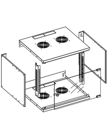 Techly Szafka Wisząca Eco 19 6U/450Mm Zmontowana Szara 022229