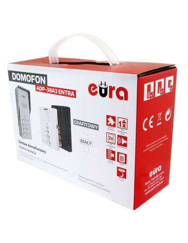 Domofon Eura Adp-38A3 Entra, (Biały)