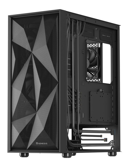 Natec Obudowa Gamingowa Genesis Diaxid 605F Midi Tower Usb-C Z Oknem Czarna
