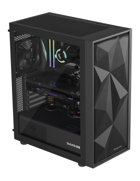 Natec Obudowa Gamingowa Genesis Diaxid 605F Midi Tower Usb-C Z Oknem Czarna