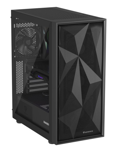 Natec Obudowa Gamingowa Genesis Diaxid 605F Midi Tower Usb-C Z Oknem Czarna