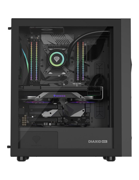 Natec Obudowa Gamingowa Genesis Diaxid 605F Midi Tower Usb-C Z Oknem Czarna