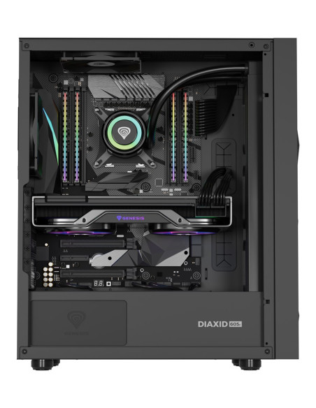 Natec Obudowa Gamingowa Genesis Diaxid 605F Midi Tower Usb-C Z Oknem Czarna